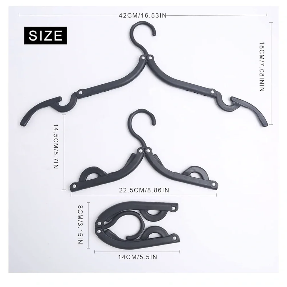 12 piece Foldable Travel Hanger Set